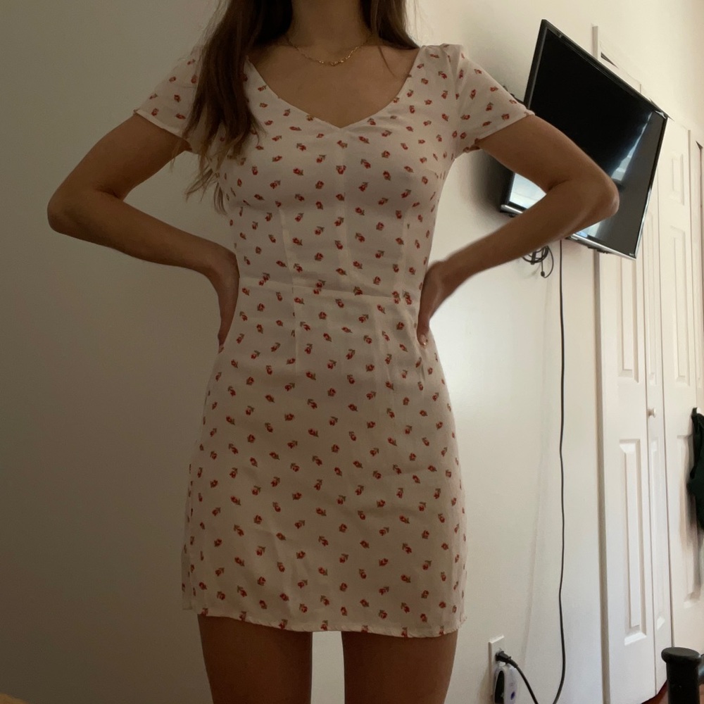 Reformation flower mini dress
